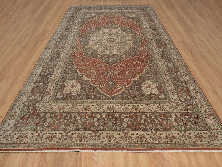 10'0" x 14'1" New Hand Knotted Red Wool Rectangle Oriental Rug - MOA10292459