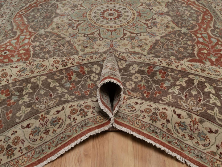 10'0" x 14'1" New Hand Knotted Red Wool Rectangle Oriental Rug - MOA10292459