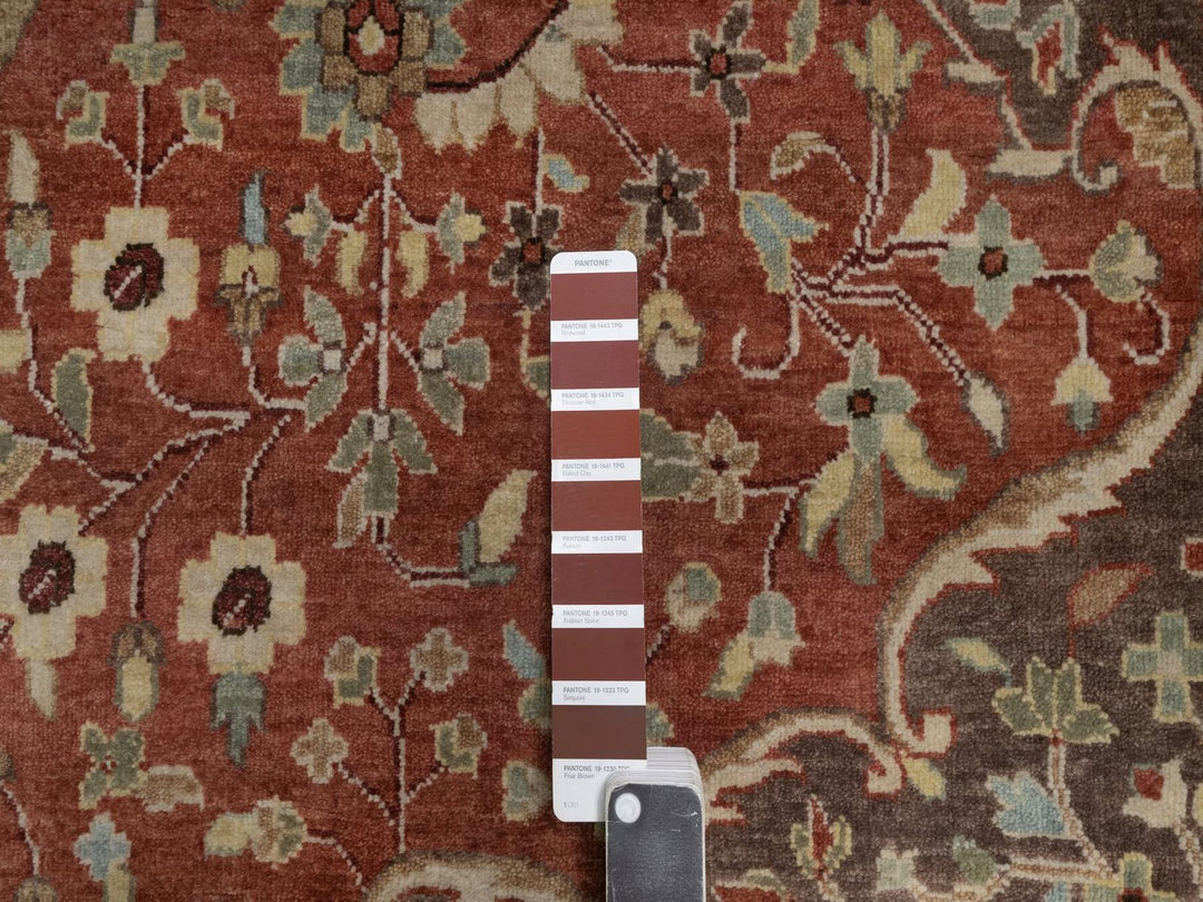 10'0" x 14'1" New Hand Knotted Red Wool Rectangle Oriental Rug - MOA10292459