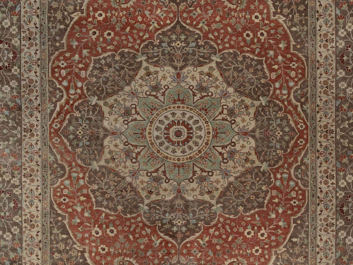 10'0" x 14'1" New Hand Knotted Red Wool Rectangle Oriental Rug - MOA10292459