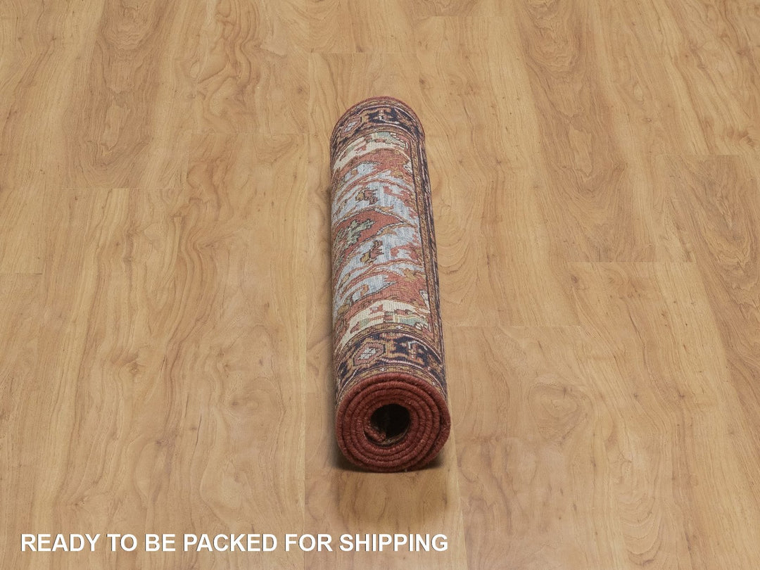 3'0" x 5'3" New Hand Knotted Red Wool Rectangle Oriental Rug - MOA10292461