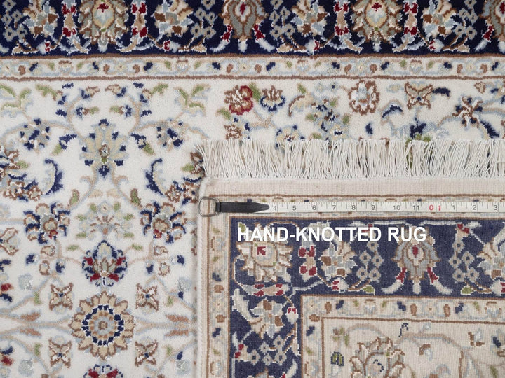3'1" x 5'2" New Hand Knotted Ivory Wool & Silk Rectangle Oriental Rug - MOA10292464