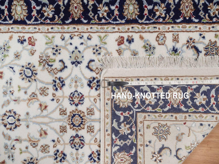 2'8" x 4'2" New Hand Knotted Ivory Wool & Silk Rectangle Oriental Rug - MOA10292465