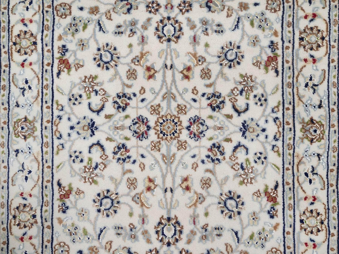 2'8" x 4'1" New Hand Knotted Ivory Wool & Silk Rectangle Oriental Rug - MOA10292466