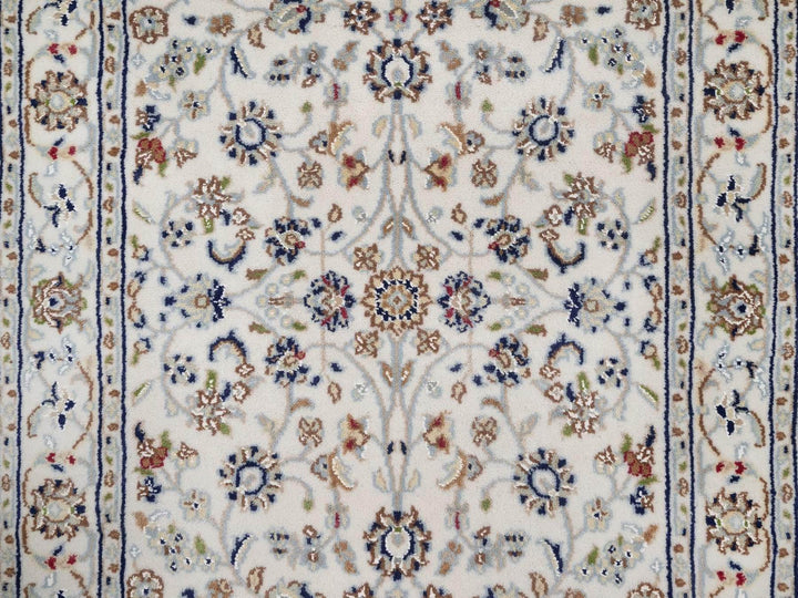 2'8" x 4'1" New Hand Knotted Ivory Wool & Silk Rectangle Oriental Rug - MOA10292466