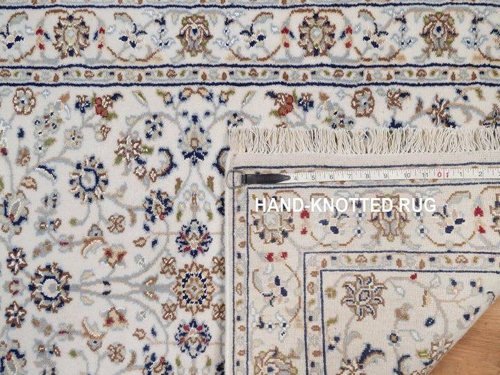 2'8" x 4'1" New Hand Knotted Ivory Wool & Silk Rectangle Oriental Rug - MOA10292466