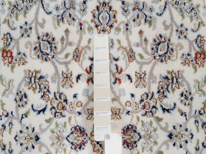 3'0" x 5'2" New Hand Knotted Ivory Wool & Silk Rectangle Oriental Rug - MOA10292467