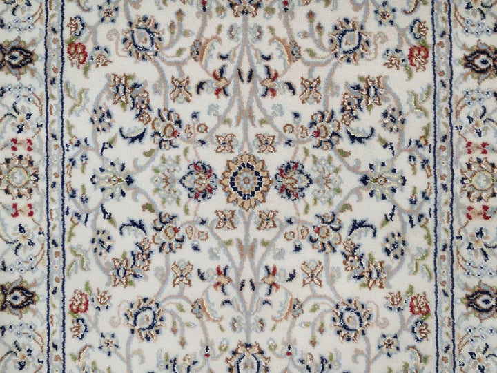 3'0" x 5'2" New Hand Knotted Ivory Wool & Silk Rectangle Oriental Rug - MOA10292467