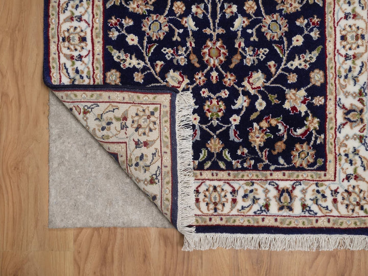2'9" x 4'1" New Hand Knotted Blue Wool & Silk Rectangle Oriental Rug - MOA10292468