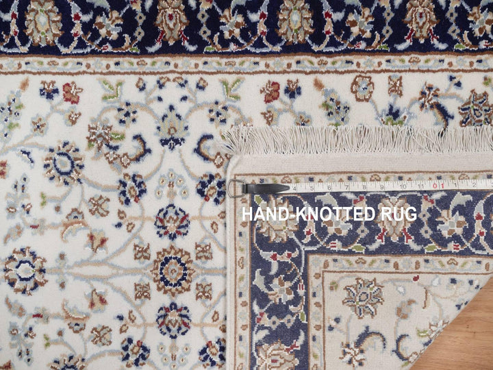 2'8" x 4'2" New Hand Knotted Ivory Wool & Silk Rectangle Oriental Rug - MOA10292469