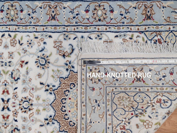 2'9" x 18'4" New Hand Knotted Ivory Wool & Silk Runner Oriental Rug - MOA10292478