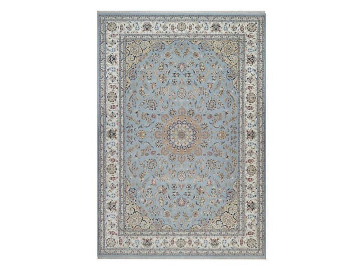9'9" x 14'2" New Hand Knotted Blue Wool & Silk Rectangle Oriental Rug - MOA10292482