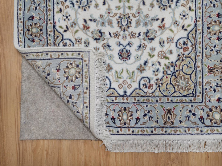 2'9" x 14'5" New Hand Knotted Ivory Wool & Silk Runner Oriental Rug - MOA10292488