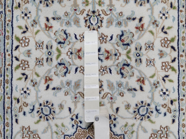 2'9" x 14'5" New Hand Knotted Ivory Wool & Silk Runner Oriental Rug - MOA10292488