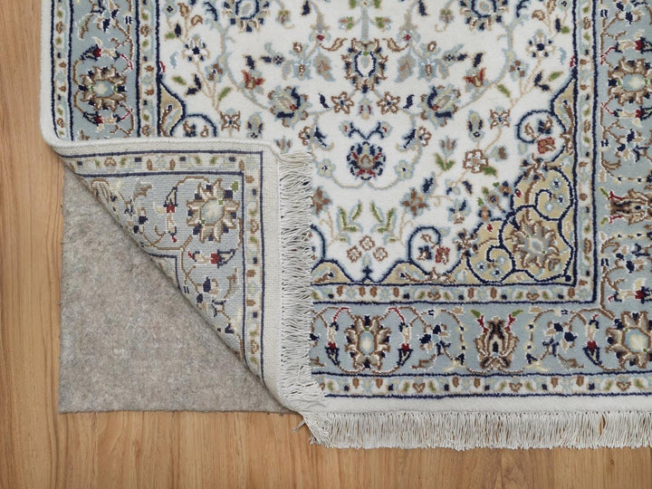 2'9" x 12'4" New Hand Knotted Ivory Wool & Silk Runner Oriental Rug - MOA10292490