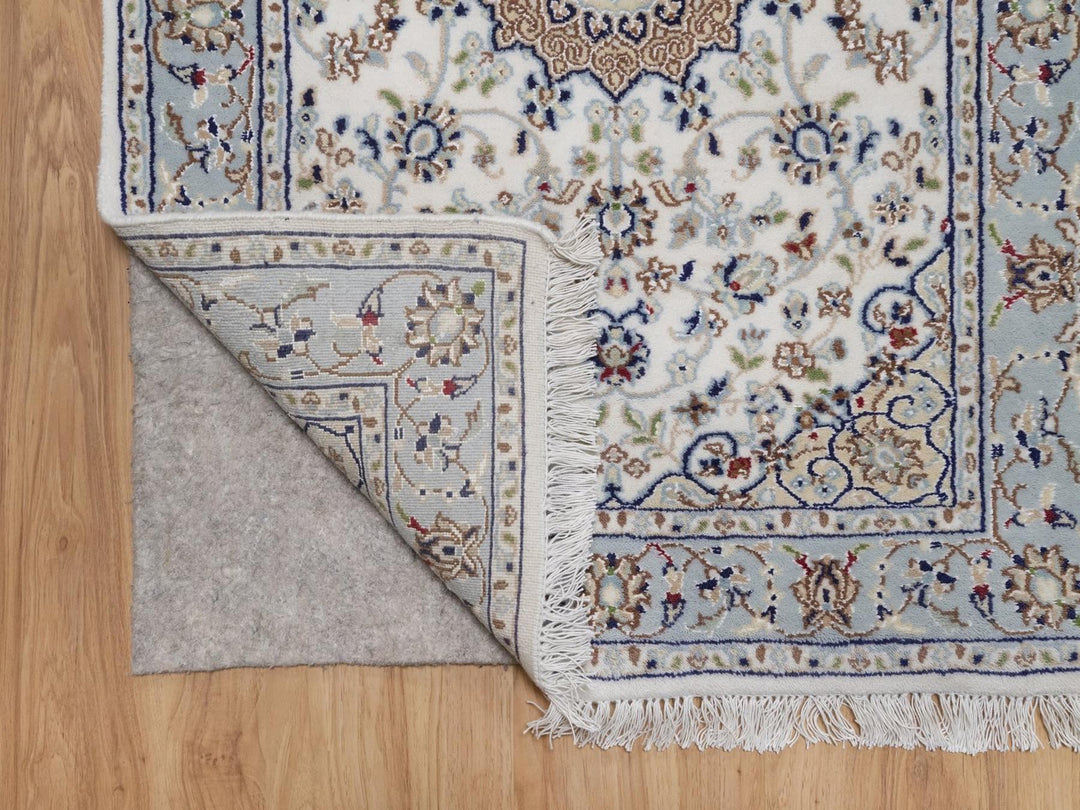 2'8" x 18'5" New Hand Knotted Ivory Wool & Silk Runner Oriental Rug - MOA10292496
