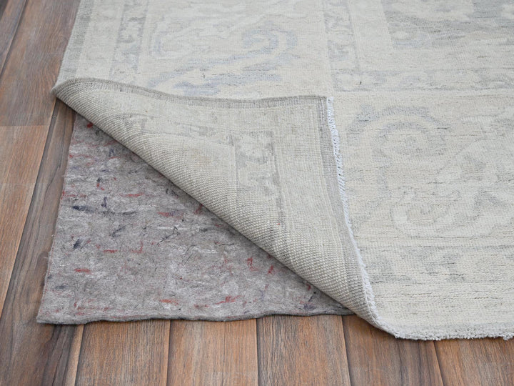 8'9" x 11'10" New Hand Knotted Grey Wool Rectangle Oriental Rug - MOA102924