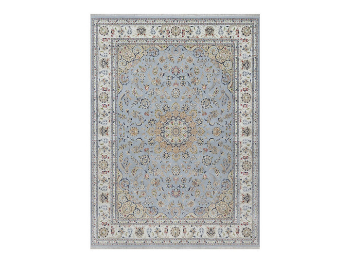 8'11" x 12'2" New Hand Knotted Blue Wool & Silk Rectangle Oriental Rug - MOA10292500
