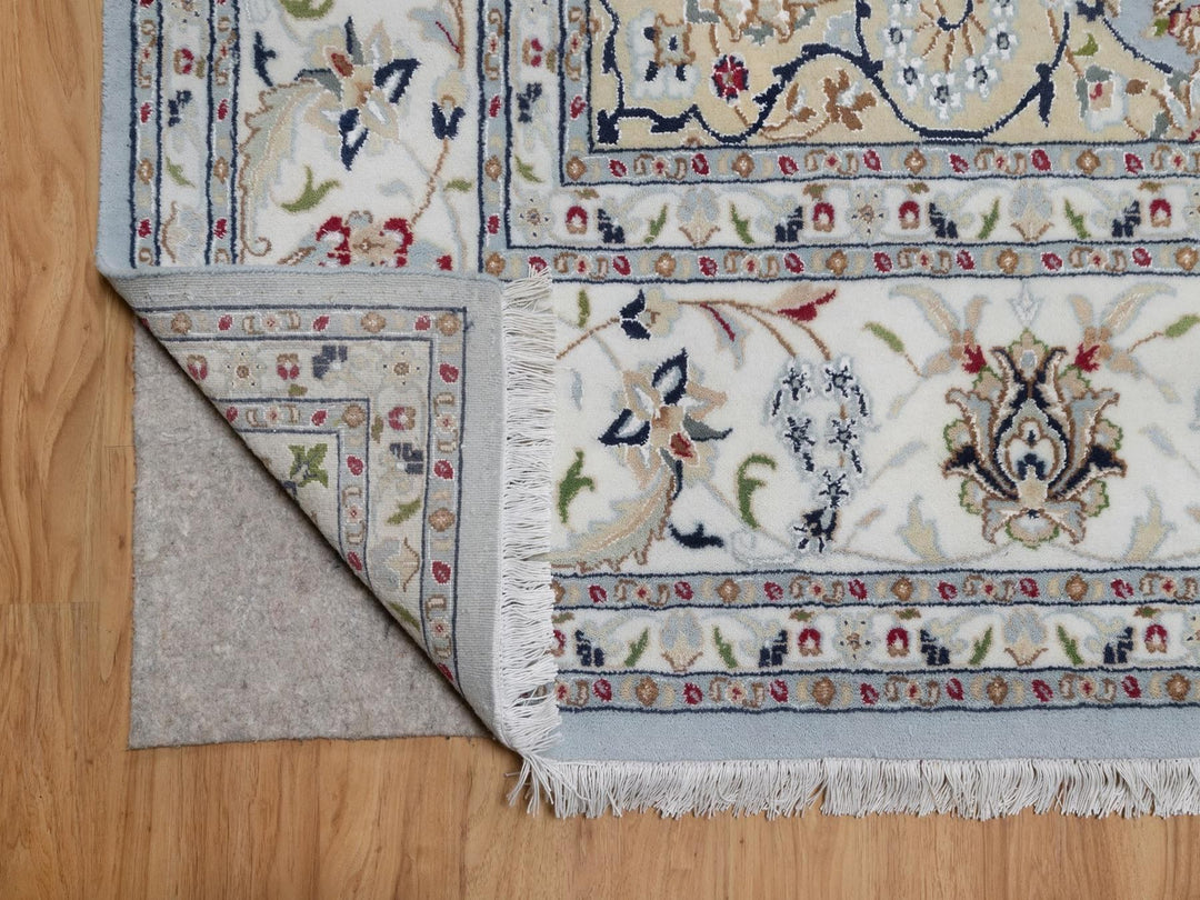 8'11" x 12'2" New Hand Knotted Blue Wool & Silk Rectangle Oriental Rug - MOA10292500
