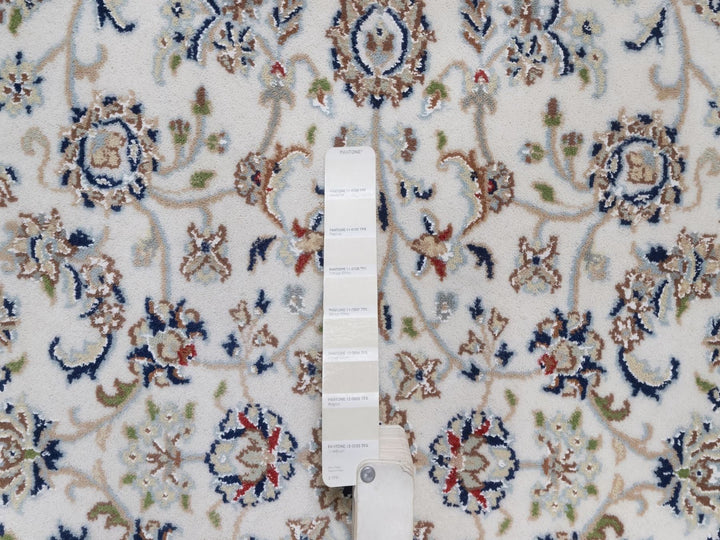 4'1" x 6'2" New Hand Knotted Ivory Wool & Silk Rectangle Oriental Rug - MOA10292503