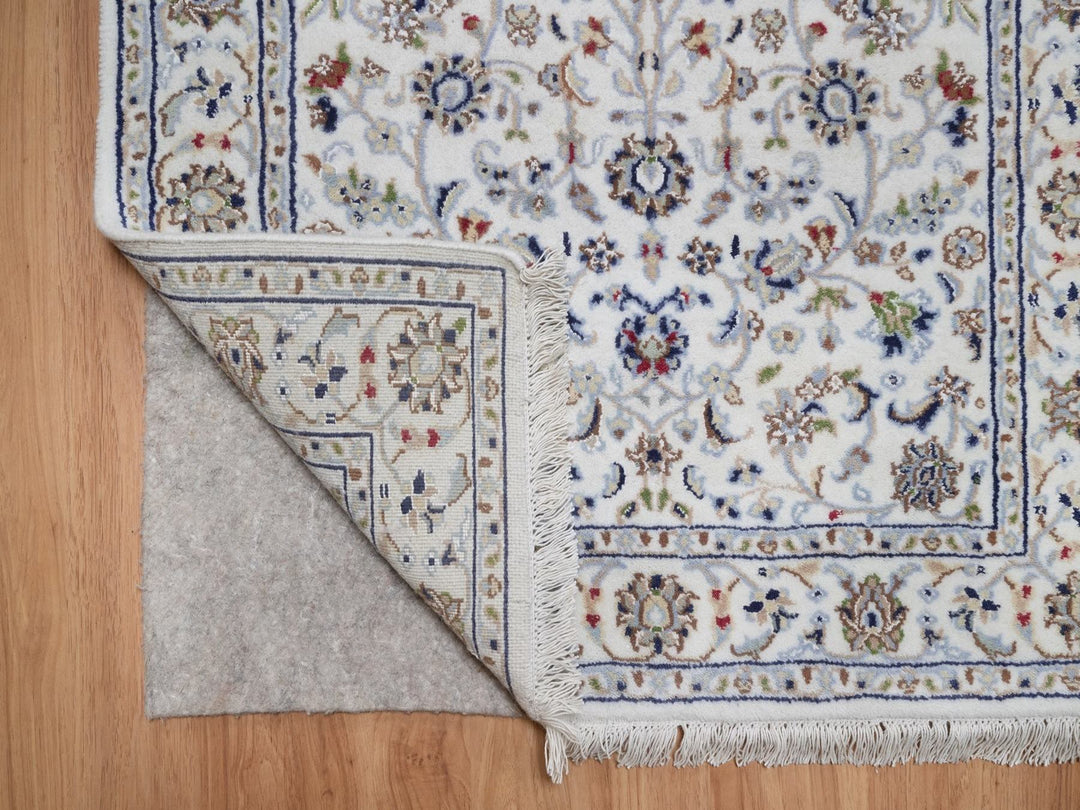 2'10" x 16'0" New Hand Knotted Ivory Wool & Silk Runner Oriental Rug - MOA10292509