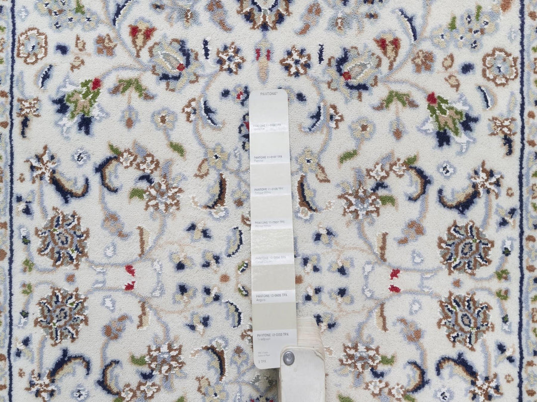 2'10" x 16'0" New Hand Knotted Ivory Wool & Silk Runner Oriental Rug - MOA10292509