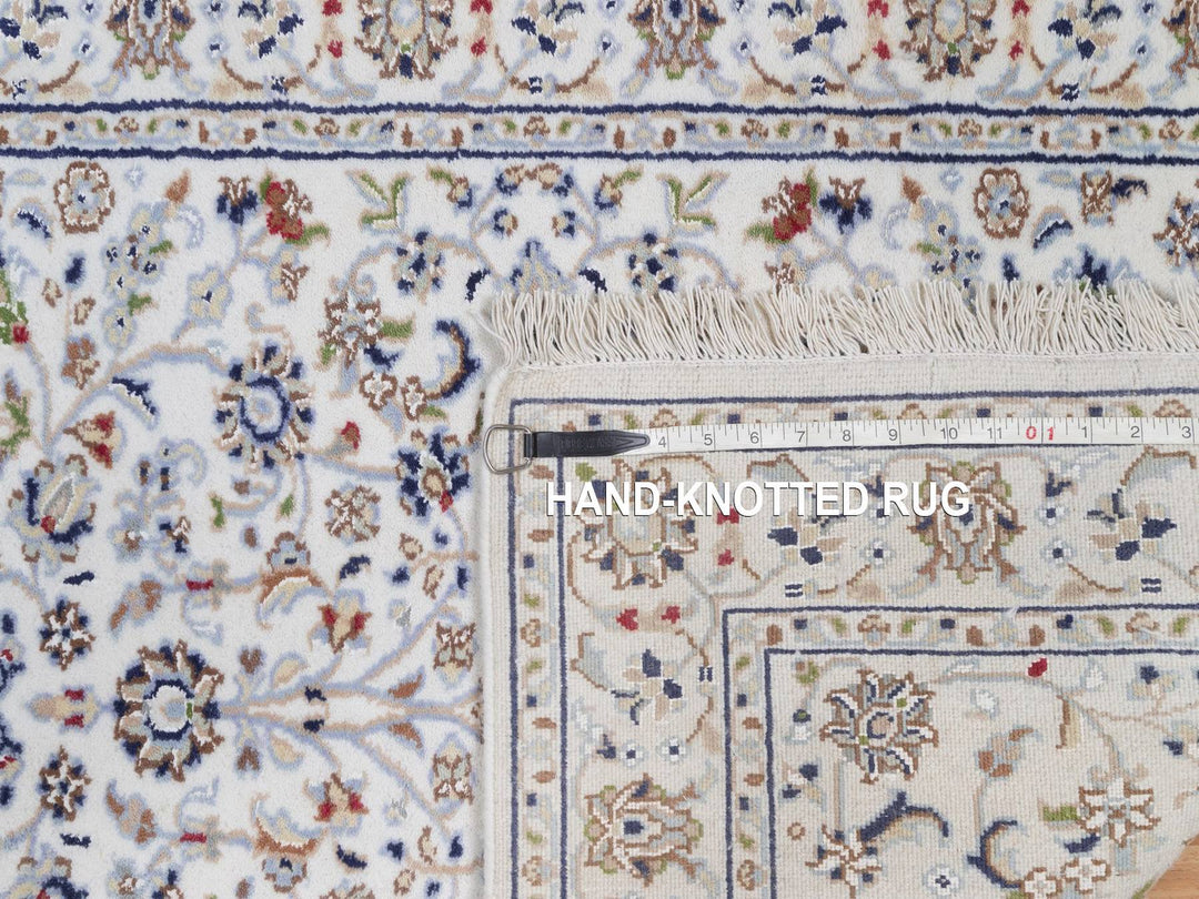 2'10" x 16'0" New Hand Knotted Ivory Wool & Silk Runner Oriental Rug - MOA10292509