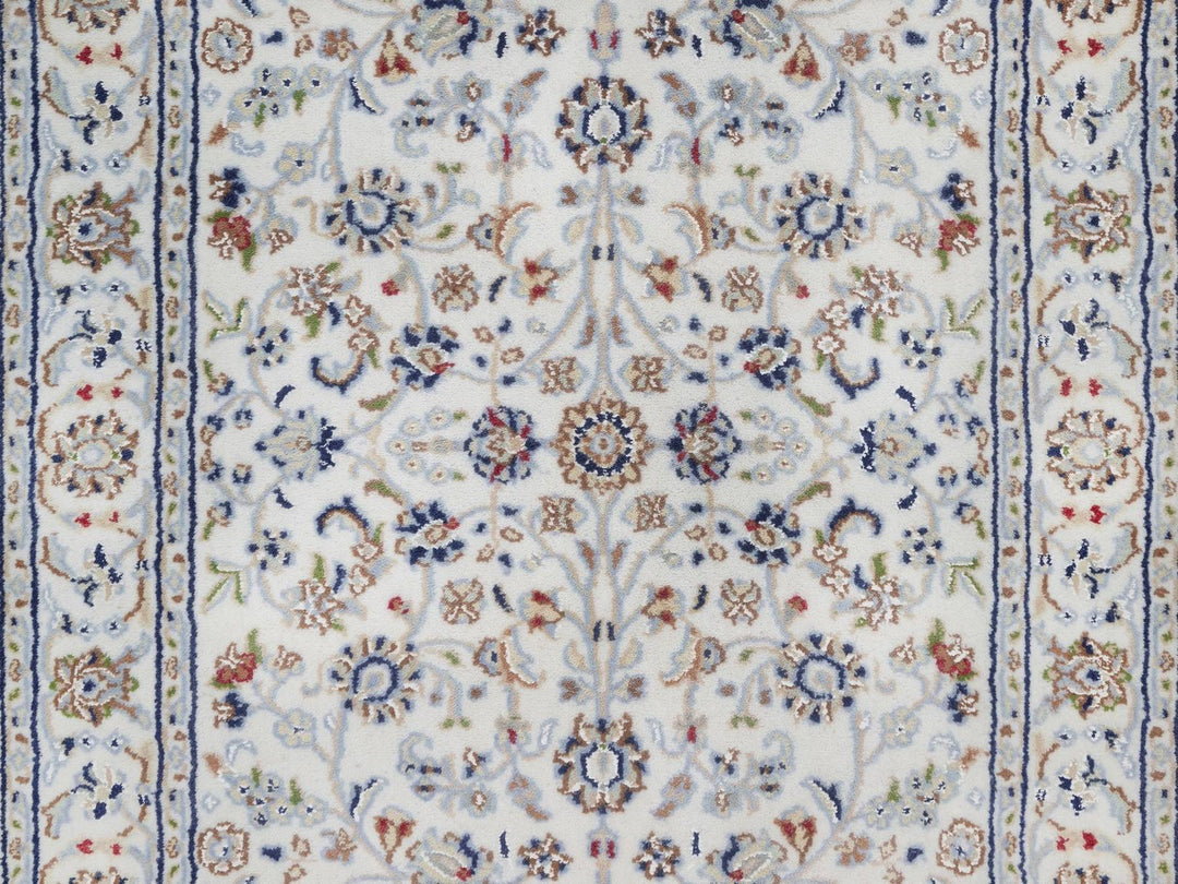 2'10" x 16'1" New Hand Knotted Ivory Wool & Silk Runner Oriental Rug - MOA10292510