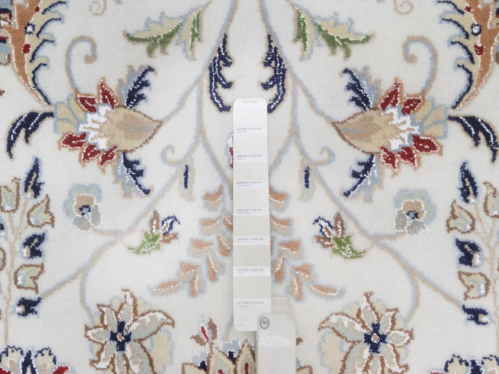 11'11" x 15'11" New Hand Knotted Ivory Wool & Silk Rectangle Oriental Rug - MOA10292511