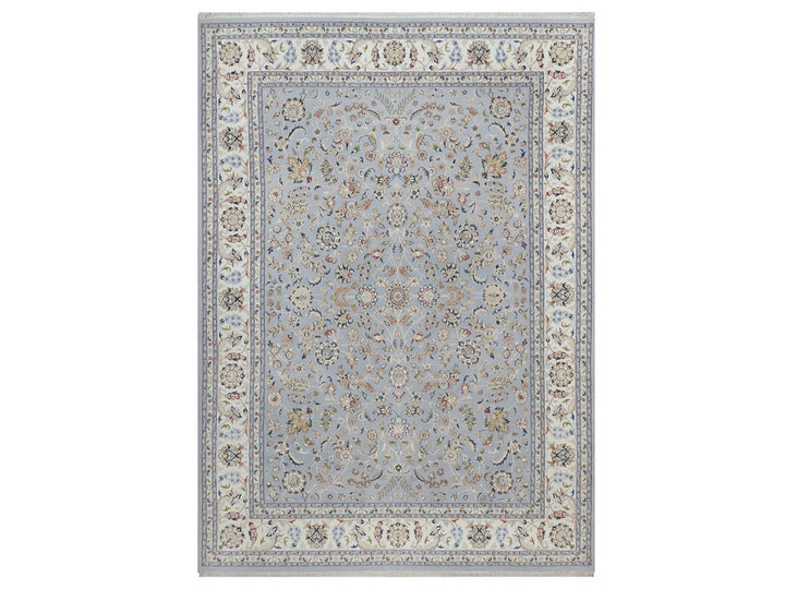 8'9" x 12'2" New Hand Knotted Blue Wool & Silk Rectangle Oriental Rug - MOA10292512