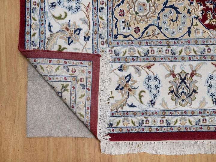 8'9" x 11'10" New Hand Knotted Red Wool & Silk Rectangle Oriental Rug - MOA10292513