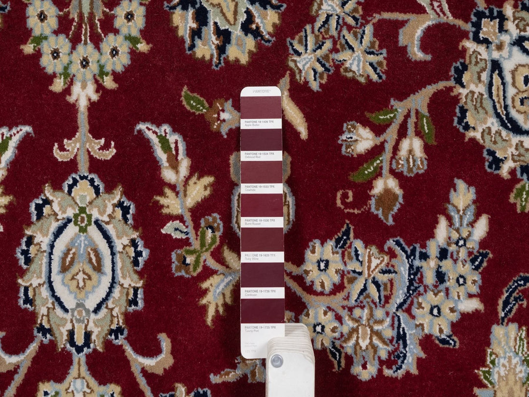 8'9" x 11'10" New Hand Knotted Red Wool & Silk Rectangle Oriental Rug - MOA10292513