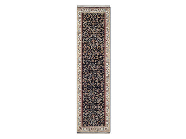 2'9" x 10'4" New Hand Knotted Blue Wool & Silk Runner Oriental Rug - MOA10292517