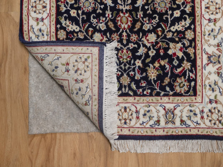 2'9" x 10'4" New Hand Knotted Blue Wool & Silk Runner Oriental Rug - MOA10292517