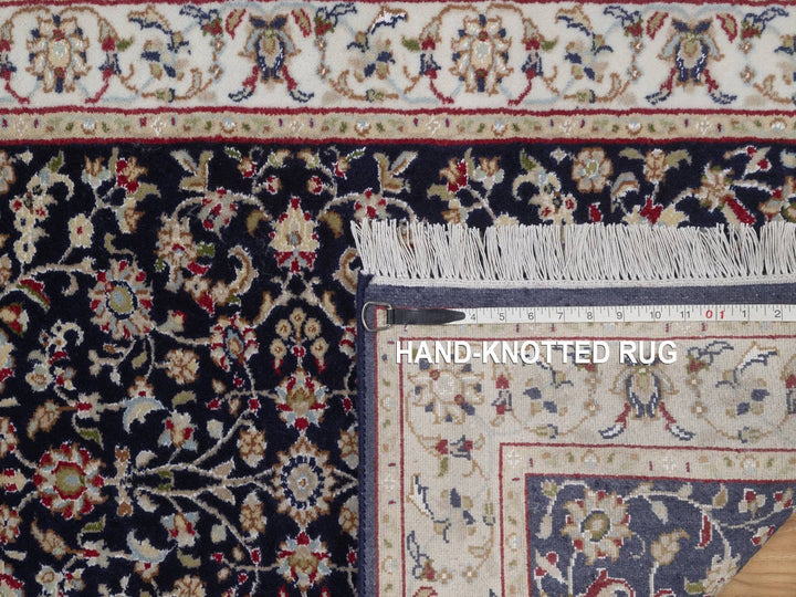 2'9" x 10'4" New Hand Knotted Blue Wool & Silk Runner Oriental Rug - MOA10292517