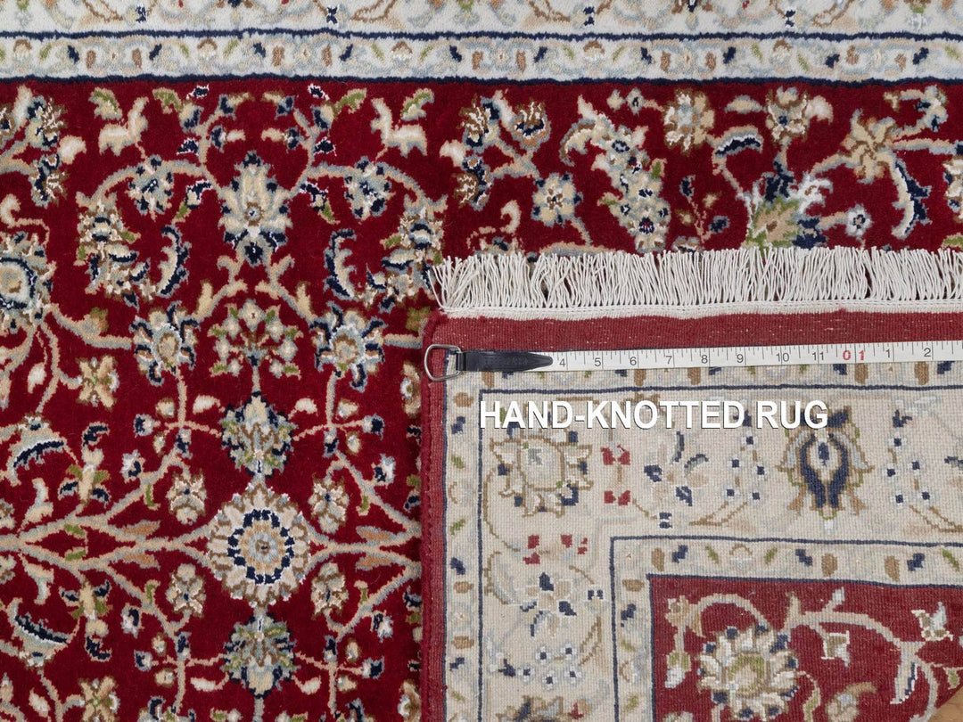 3'2" x 5'0" New Hand Knotted Red Wool & Silk Rectangle Oriental Rug - MOA10292518