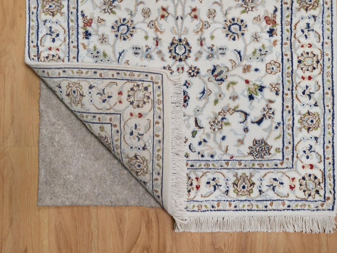 2'7" x 10'2" New Hand Knotted Ivory Wool & Silk Runner Oriental Rug - MOA10292522