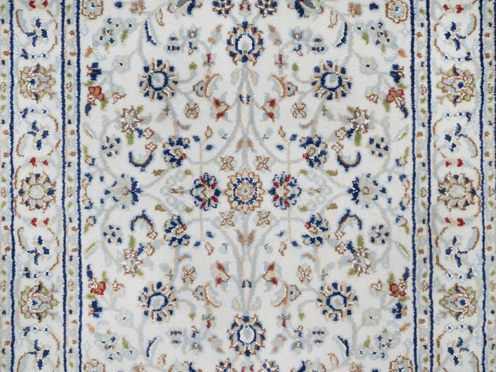 2'7" x 10'2" New Hand Knotted Ivory Wool & Silk Runner Oriental Rug - MOA10292522