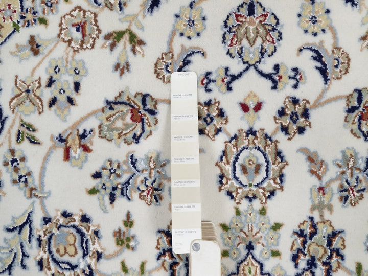 5'2" x 7'1" New Hand Knotted Ivory Wool & Silk Rectangle Oriental Rug - MOA10292523