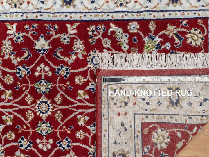 2'7" x 14'7" New Hand Knotted Red Wool & Silk Runner Oriental Rug - MOA10292526