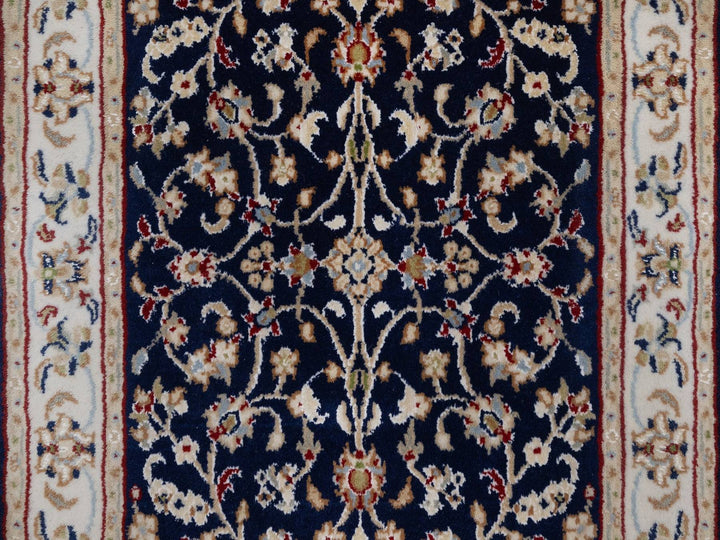 2'0" x 3'3" New Hand Knotted Blue Wool & Silk Rectangle Oriental Rug - MOA10292529