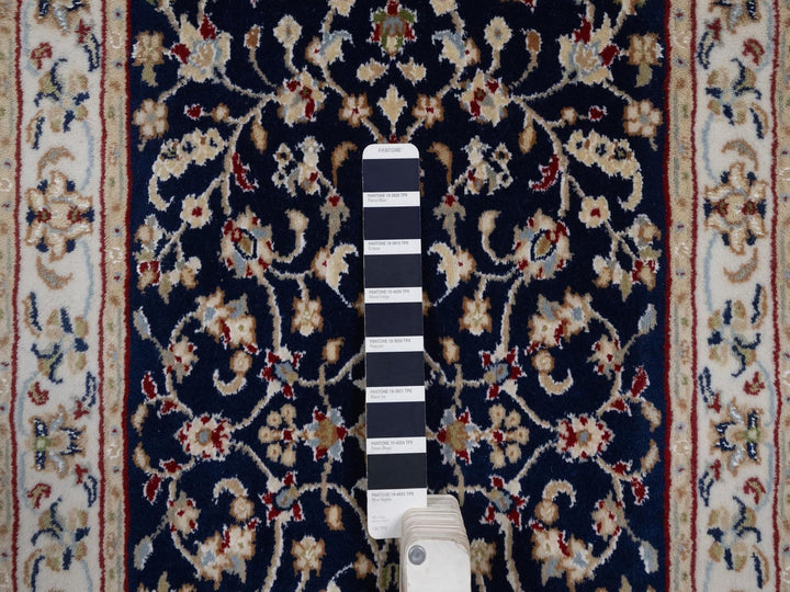 2'1" x 3'3" New Hand Knotted Blue Wool & Silk Rectangle Oriental Rug - MOA10292530