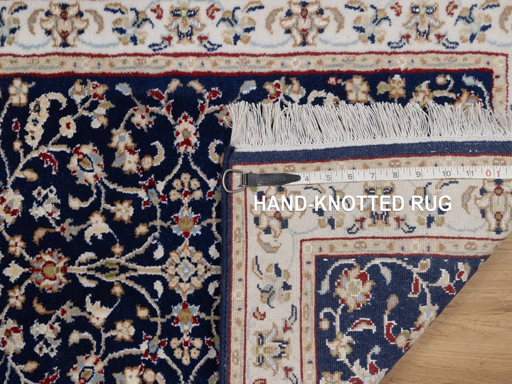 2'1" x 3'3" New Hand Knotted Blue Wool & Silk Rectangle Oriental Rug - MOA10292530