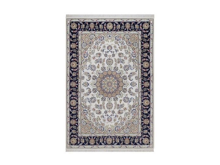 2'2" x 3'2" New Hand Knotted Ivory Wool & Silk Rectangle Oriental Rug - MOA10292532