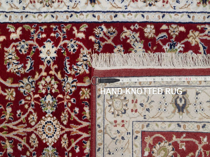3'1" x 5'2" New Hand Knotted Red Wool & Silk Rectangle Oriental Rug - MOA10292537
