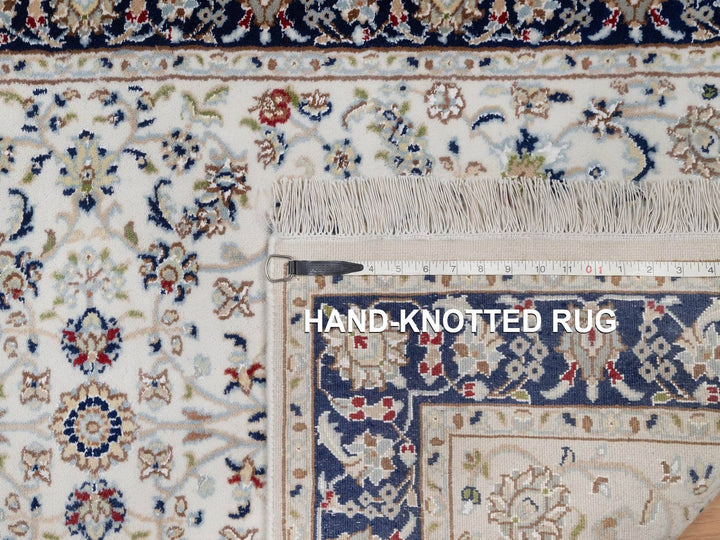 3'2" x 5'4" New Hand Knotted Ivory Wool & Silk Rectangle Oriental Rug - MOA10292571