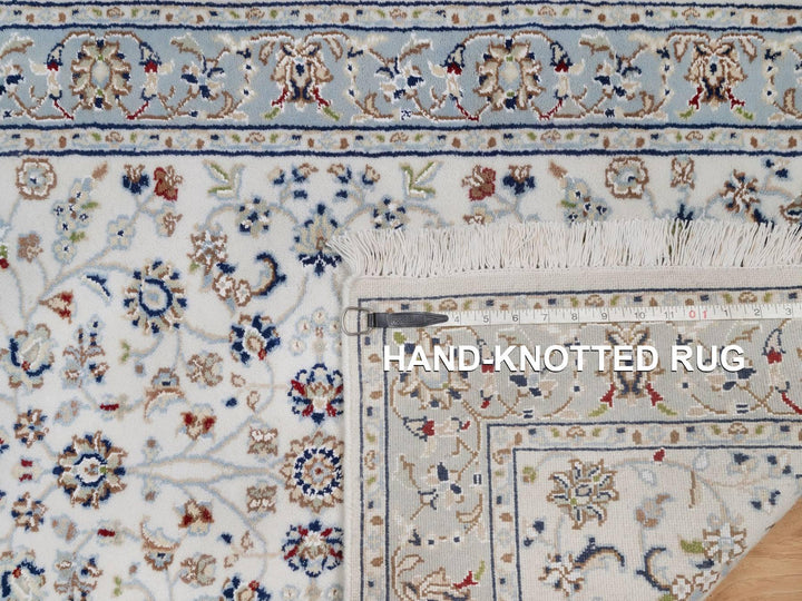 2'9" x 10'0" New Hand Knotted Ivory Wool & Silk Runner Oriental Rug - MOA10292574