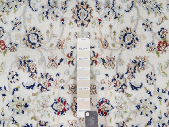 3'2" x 5'4" New Hand Knotted Ivory Wool & Silk Rectangle Oriental Rug - MOA10292576