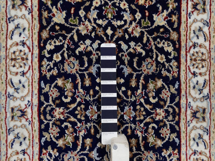 2'1" x 3'2" New Hand Knotted Blue Wool & Silk Rectangle Oriental Rug - MOA10292586