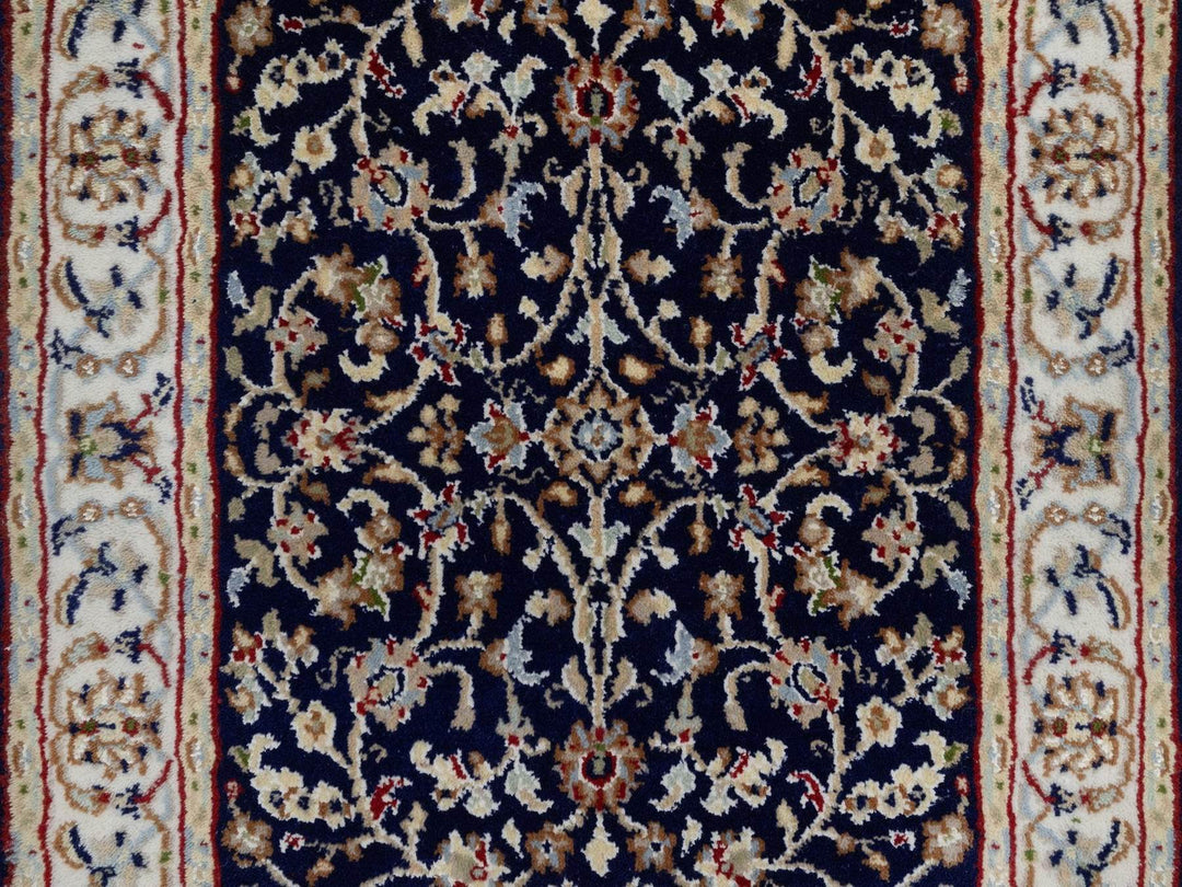 2'1" x 3'2" New Hand Knotted Blue Wool & Silk Rectangle Oriental Rug - MOA10292586